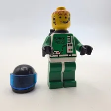 Vintage LEGO Minifigure Kids OS Green Space Police I Officer sp036 Helmet Visor