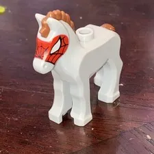 Lego Animal Horse Baby Foal Spider Web Mask Pattern (Marvel Widow) 82445pb05