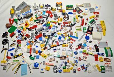 LEGO Lot of Rare Printed Stickers Parts & Pieces Accessories Huge Lot