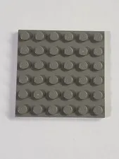 LEGO Parts ● Dark Gray (Old) Plate 6 x 6 Square ● # 3958 ● QTY 1