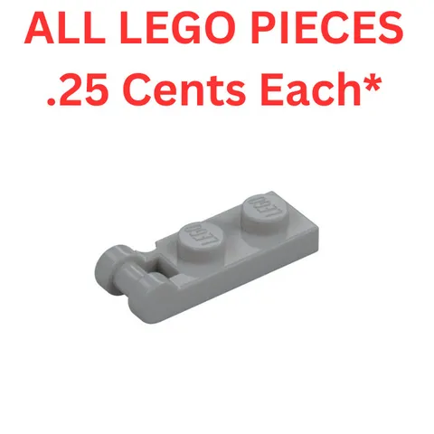 LEGO Plate 1x2 with End Bar Handle Light Bluish Gray 60478 - Genuine LEGO Parts