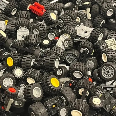 LEGO Tire, Wheels & Gears Pieces Lot - 5.6 oz - Free Shipping