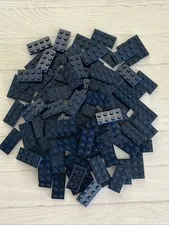LEGO DARK BLUE LOT 100 PCS 2X4 PLATE VARIETY EARTH NAVY BLUE