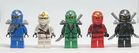 Lego Ninjago All 5 ZX Minifigures Lot Kai, Zane, Cole, Jay & Lloyd