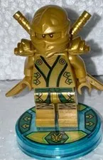 *LEGO® Dimensions  71239 Ninjago Golden Lloyd With Tag Base & Both Swords