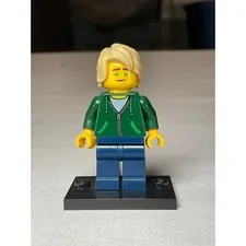 LEGO Ninjago Lloyd Garmadon Minifigure Green Hoodie Dark Blue Legs njo386
