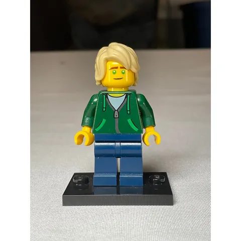 LEGO Ninjago Lloyd Garmadon Minifigure Green Hoodie Dark Blue Legs njo386