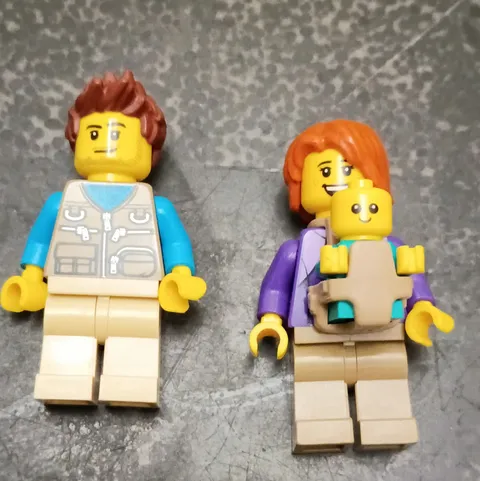 LEGO Family Plastic Minifigure Lot Mother Dad Boy w/ Accessories
