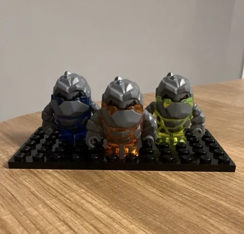 LEGO Power Miners Rock Monsters Lot of 3 Blue Orange Lime Green (No Crystals)