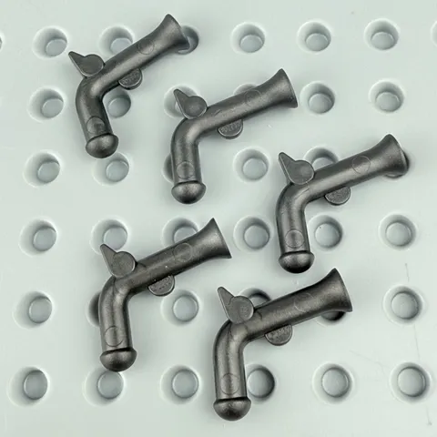LEGO Minifigure Weapon Lot of 5 Gun Flintlock Pistol Pearl Dark Gray