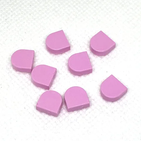 LEGO Parts Bright Pink Tile, Round 1 x 1 Half Circle Extended - No 24246 - QTY 8
