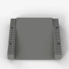 LEGO ® baseplate, raised: 2642 - old light grey - used