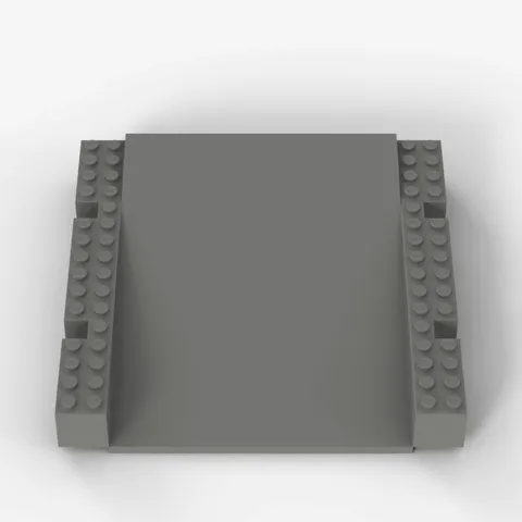 LEGO ® baseplate, raised: 2642 - old light grey - used