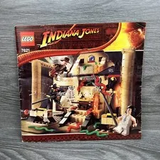 LEGO 7621 Indiana Jones And The Lost Tomb Instruction Manual Booklet Only WORN