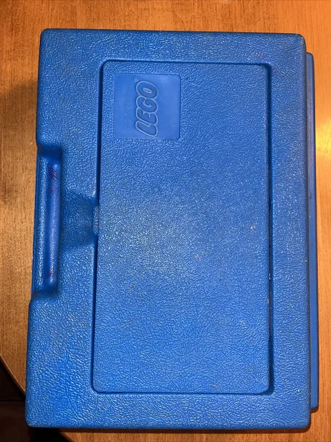 Vintage 1983 Blue LEGO Plastic Storage Box Bin Container Carrying Case 13"x9"x3"