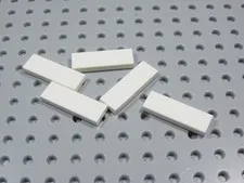 LEGO Lot of 5 White 1x3 Smooth Tiles Plates BP