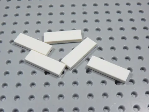 LEGO Lot of 5 White 1x3 Smooth Tiles Plates BP