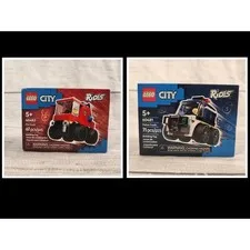 LEGO City Fire Truck 60482 and Police Truck 60481 Great Vehicles Set New