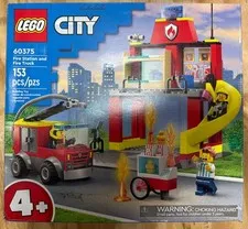 LEGO 60375 City: Fire Station And Engine - NEW in Damaged Box