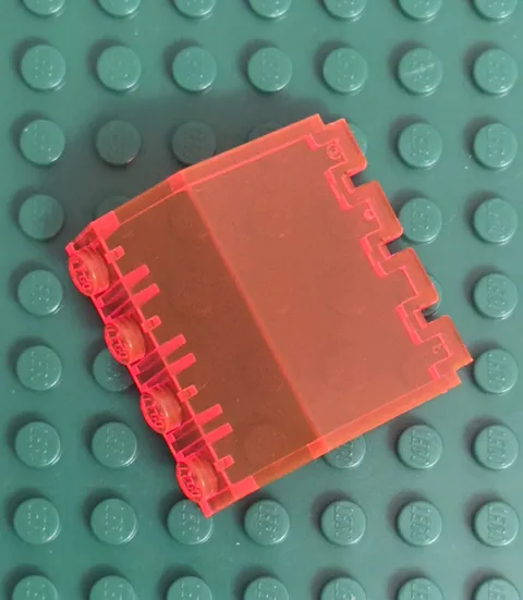 LEGO 1990s Space Ice Planet Trans-Neon Orange Panel 2 x 4 x 3 1/3 2582 6983 6898