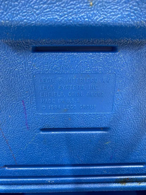 LEGO Blue Plastic Portable Carrying Case Storage Box 1 Compartment 1984