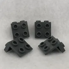 LEGO 44728 Dark Bluish Gray Bracket 1 x 2 - 2 x 2 (x4)