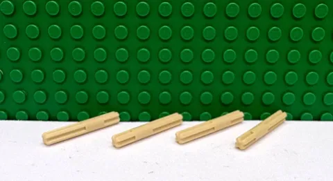 Lego 4 Technic Tan Axle 4L with Bust Stop NEW
