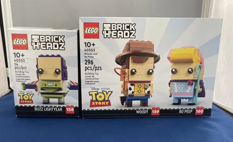 LEGO BRICKHEADZ: Woody and Bo Peep (40553) and Buzz Lightyear (40552)