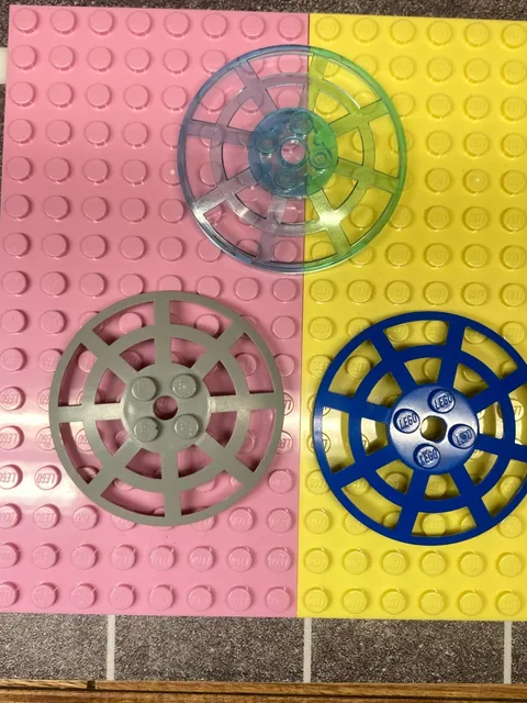 3 LEGO Space Town Dish 6 x 6 Inverted (Radar) Webbed - Type 1 #4285a