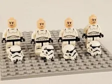 LEGO Star Wars Imperial Stormtrooper Lot of 4 sw1137 Dual Mold Helmets