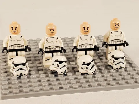 LEGO Star Wars Imperial Stormtrooper Lot of 4 sw1137 Dual Mold Helmets