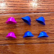 LEGO Minifigure Headgear Pirate Hat Lot, Pink & Purple Plastic, 6 Pieces
