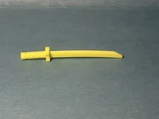 LEGO Weapon Part 21459 - Yellowish Green Sword, Shamshir/Katana - Scratches