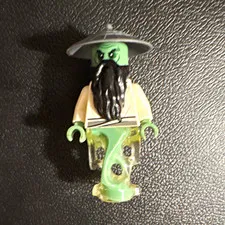 LEGO Minifigures Green Ghost/Spirit Minifigure w/ Gray Hat & Black Beard