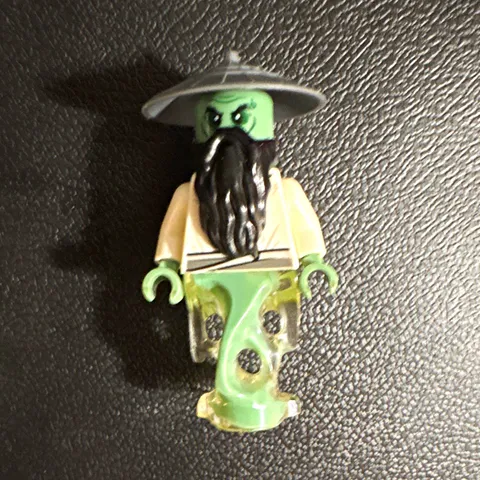 LEGO Minifigures Green Ghost/Spirit Minifigure w/ Gray Hat & Black Beard