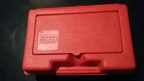 Lego Storage Vintage Carrying Case Large Red Plastic Box Bin 150 pieces 