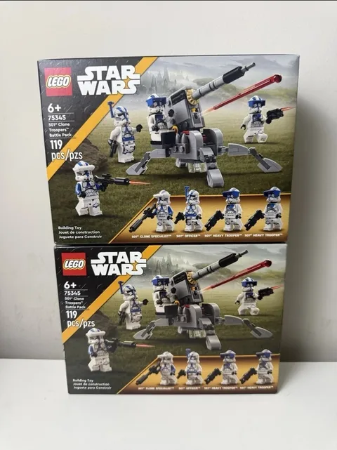 LEGO Star Wars 75345 501st Clone Troopers Battle Pack Lot Of 2