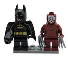 Lego DC Batman With Yellow Utility Belt And Kabuki Twin Minifigure Lot VG