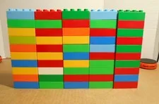 Lot of 50 Duplo Lego 2 x 4 Bricks Building Blocks Assorted Colors P71