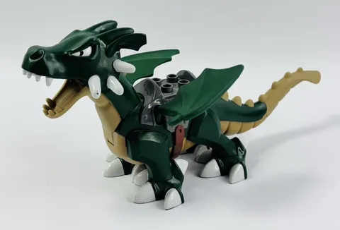 LEGO Duplo Green Dragon Large Figure Dark Tan Belly Vintage 2004 Castle 4785