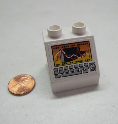 Lego Duplo Controls Computer Screen Graph Keyboard Sticker Block Specialty Vtg