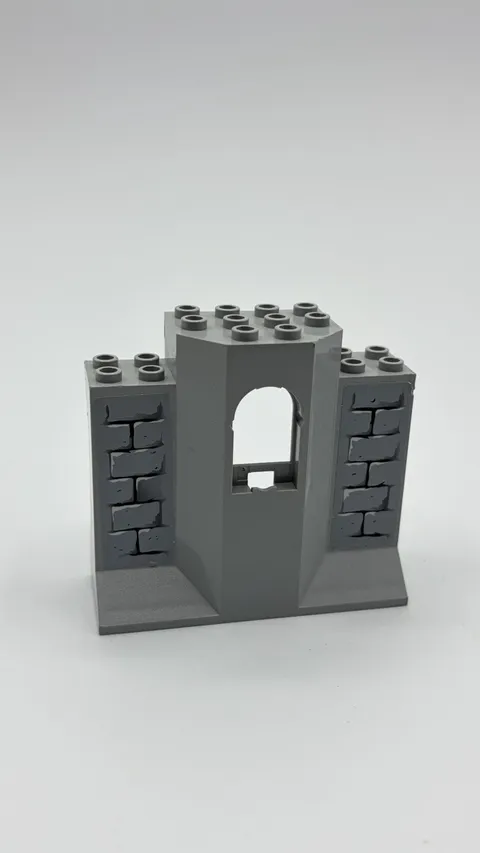 LEGO 48490 Light Bluish Gray Panel 3 x 8 x 6 with Castle Brick Stickers