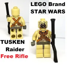 LEGO Minifigure Star Wars Tuskin Raider w/ Rifle Black Monster Alien Ammo Belt