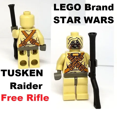 LEGO Minifigure Star Wars Tuskin Raider w/ Rifle Black Monster Alien Ammo Belt