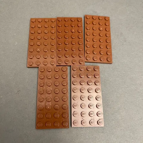 Lego 3035 Reddish Brown Replacement Add-on Pieces Parts Lot of 5