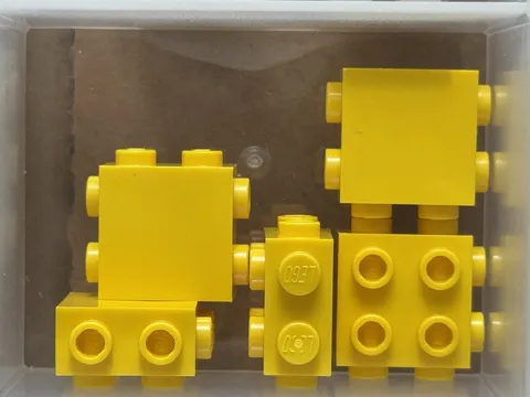 LEGO Parts - Yellow Brick 1 x 2 x 1 2/3 Studs Side Ends - No 67329 - QTY 5