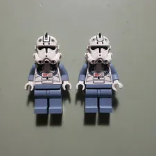 (2) Lego Star Wars Clone Trooper V-Wing Pilot Minifigure SW0118 Sets 6205 & 7259