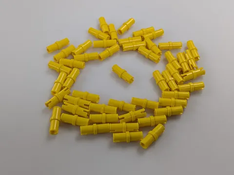 Lego Lot x50 New Yellow Technic, Pin without Friction Ridges -  # 3673