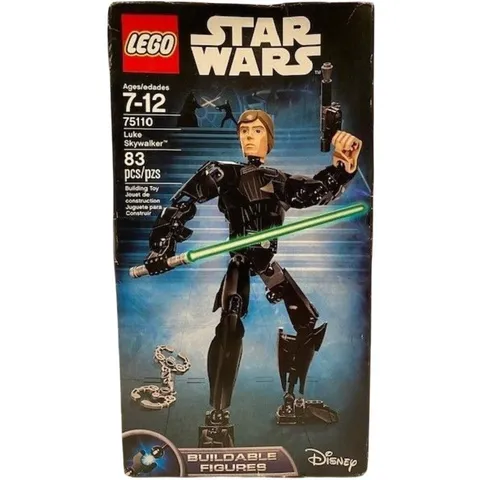 LEGO Star Wars 75110 Luke Skywalker Buildable Figure Kids Black Jedi Knight