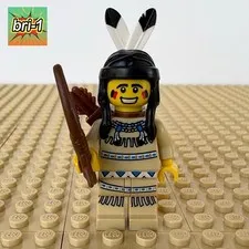 LEGO Minifigures: Tribal Warrior, BOW, QUIVER, col01-1, 8683, SERIES 1, 2010